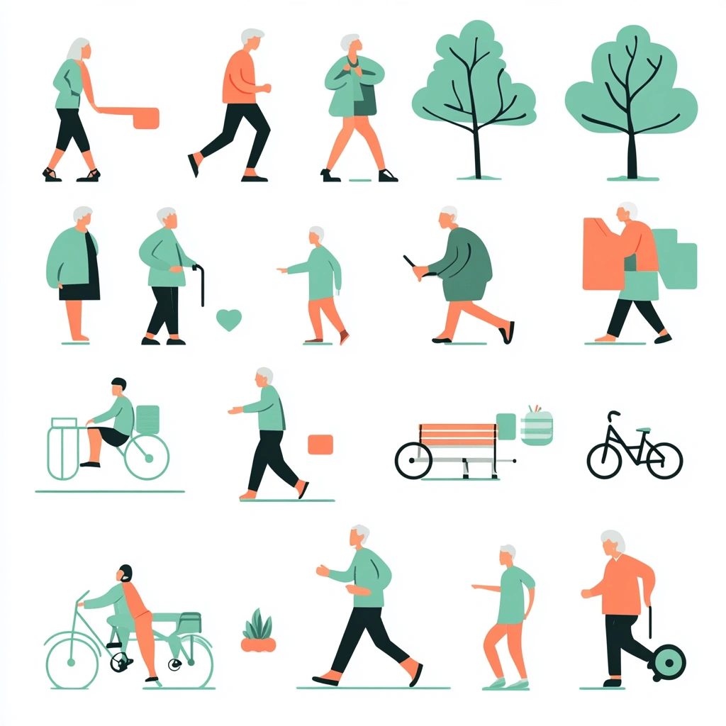 Інфографіка про користь фізичної активності в літньому віці